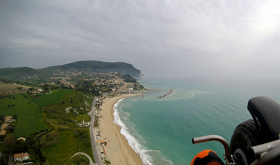 Flying over beach, Italia