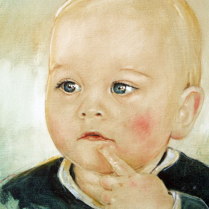 Kinderportret schilderij