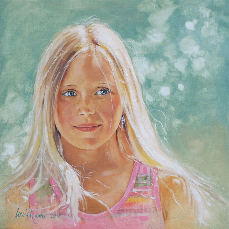 Portret schilderij Bo 