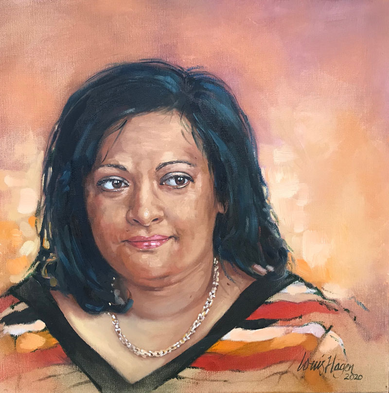 Portret in olieverf